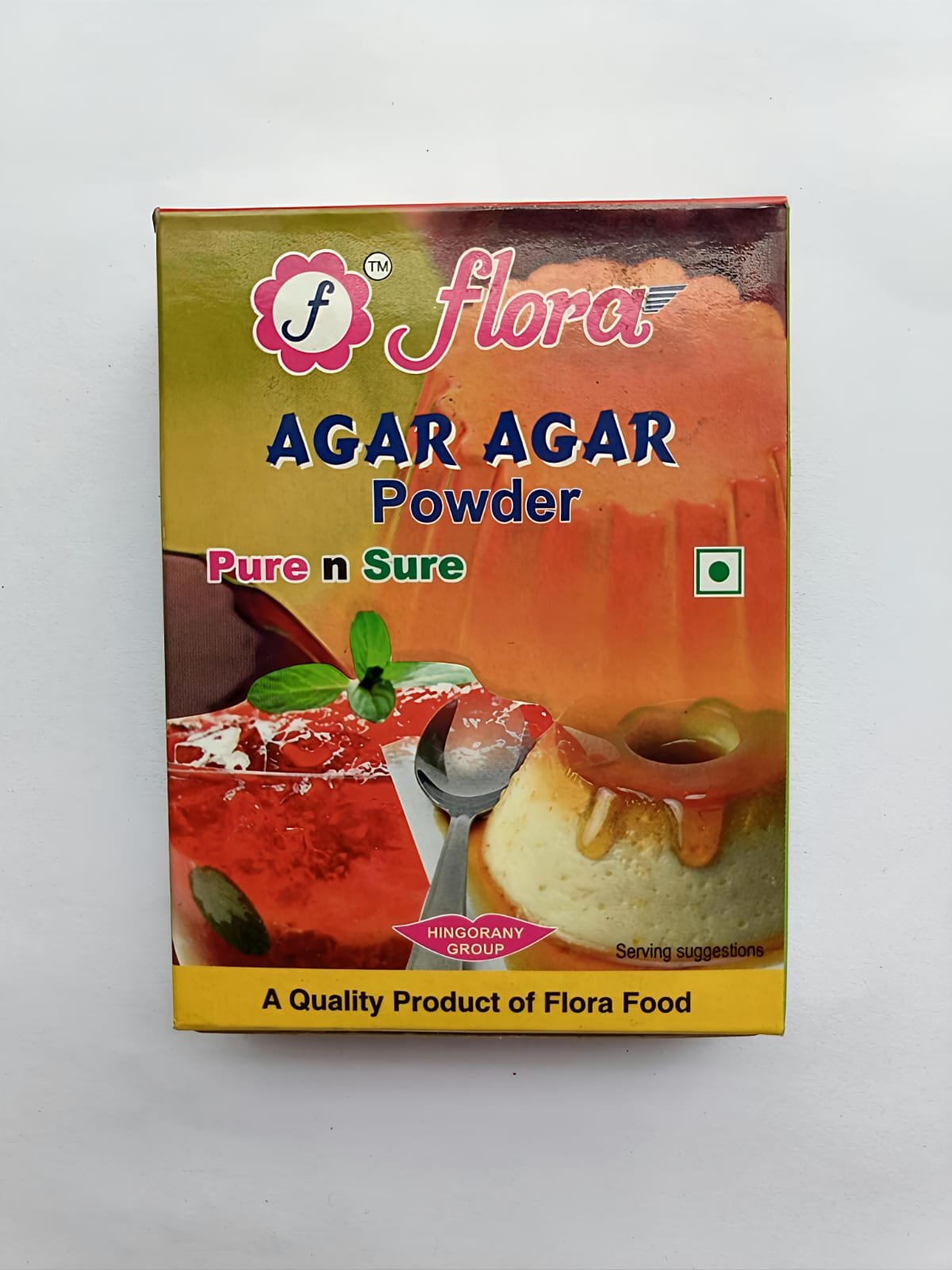 Flora Agar Agar pack for vegetarian desserts, jelly and food preparation