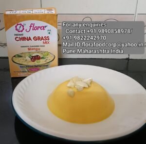 Flora China Grass Mix Mango Flavour pack for making delicious mango jelly dessert