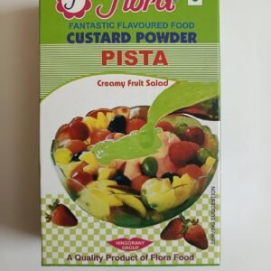 Flora Pista Custard Powder 100g instant custard mix front packaging