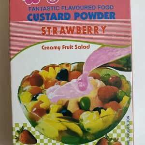 Flora Strawberry Custard Powder 100g pack for instant fruit custard and desserts