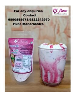 Flora Falooda Mix Rose Flavour pack for preparing delicious rose falooda dessert