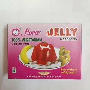 Flora Raspberry Jelly Mix 100g raspberry flavoured vegetarian jelly dessert mix